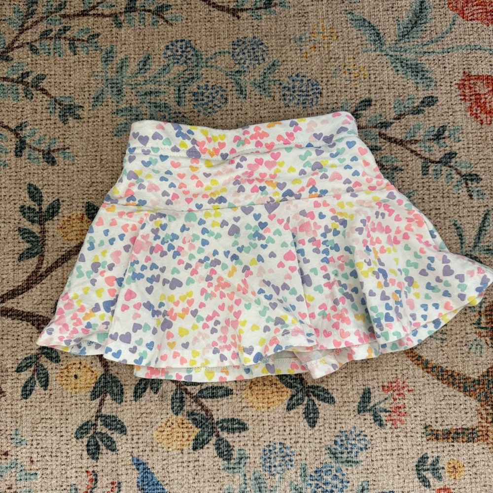 Heart skirt with attached shorts